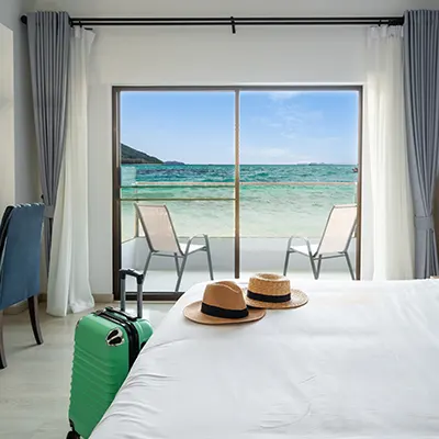 Reveil face a l-horizon bleu